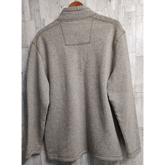 G. H. Bass & Co. Man Gray Pullover Sweater Size XLarge long sleeves Button up - Picture 2 of 10